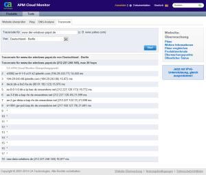 APM Cloud Monitor 3 APM Cloud Monitor TraceRoute
