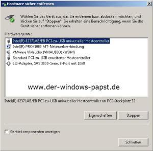 Hardware sicher entfernen