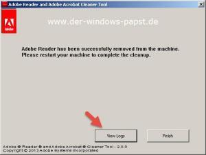 AcroCleaner 9.x 10.x - Adobe Acrobat und den Adobe Reader deinstallieren 6 AcroCleaner View Logs