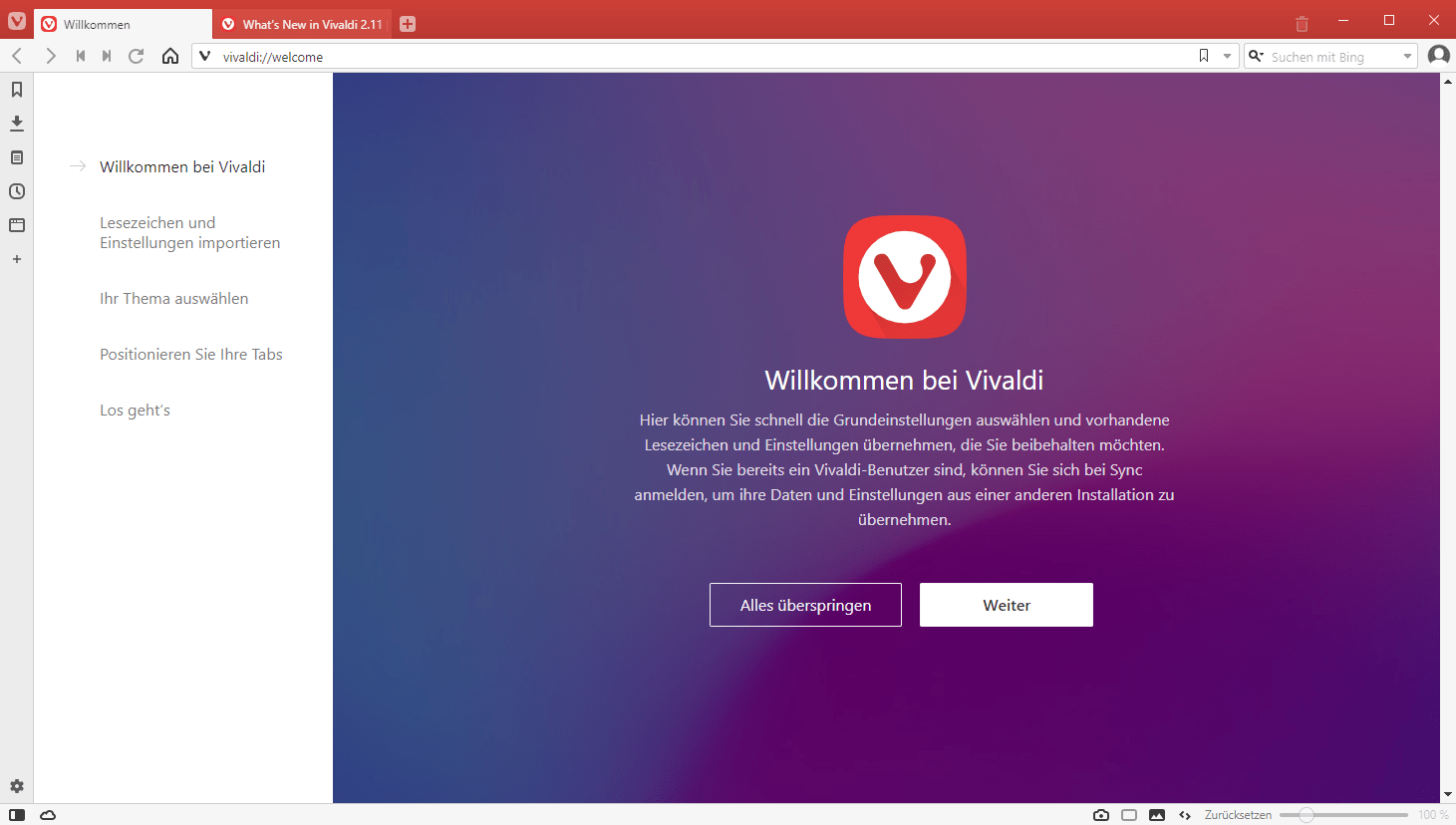 Vivaldi Browser der Opera Nachfolger