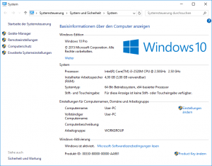 Windows 10 Upgrade mit Media Creation Tool USB Stick 12 Aktiviert