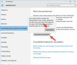 Windows 10 Datenschutz Spracherkennung