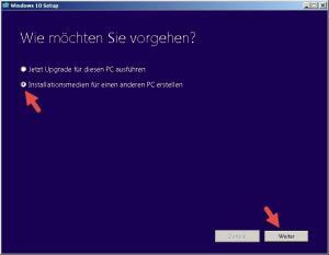 Windows 10 Installationsmedium