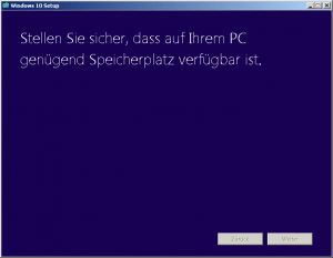 Windows 10 Upgrade mit Media Creation Tool USB Stick 7 Windows 10 Speicherplatz überprüfen