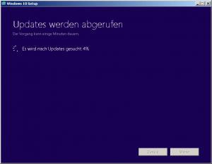 Windows 10 Upgrade mit Media Creation Tool USB Stick 3 Windows 10 Updates werden abgerufen