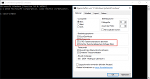 Windows 10 Copy & Paste Kommandozeile