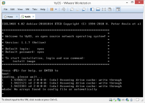 VyOS Linux Router installieren und konfigurieren 1 vyos VMware Installation