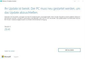 Download Windows 10 Anniversary Update 6 Anniversary Update abgeschlossen