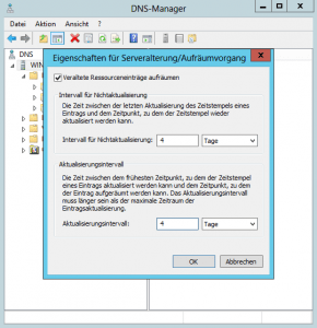DNS Aufräumaktion alle Zonen aktivieren