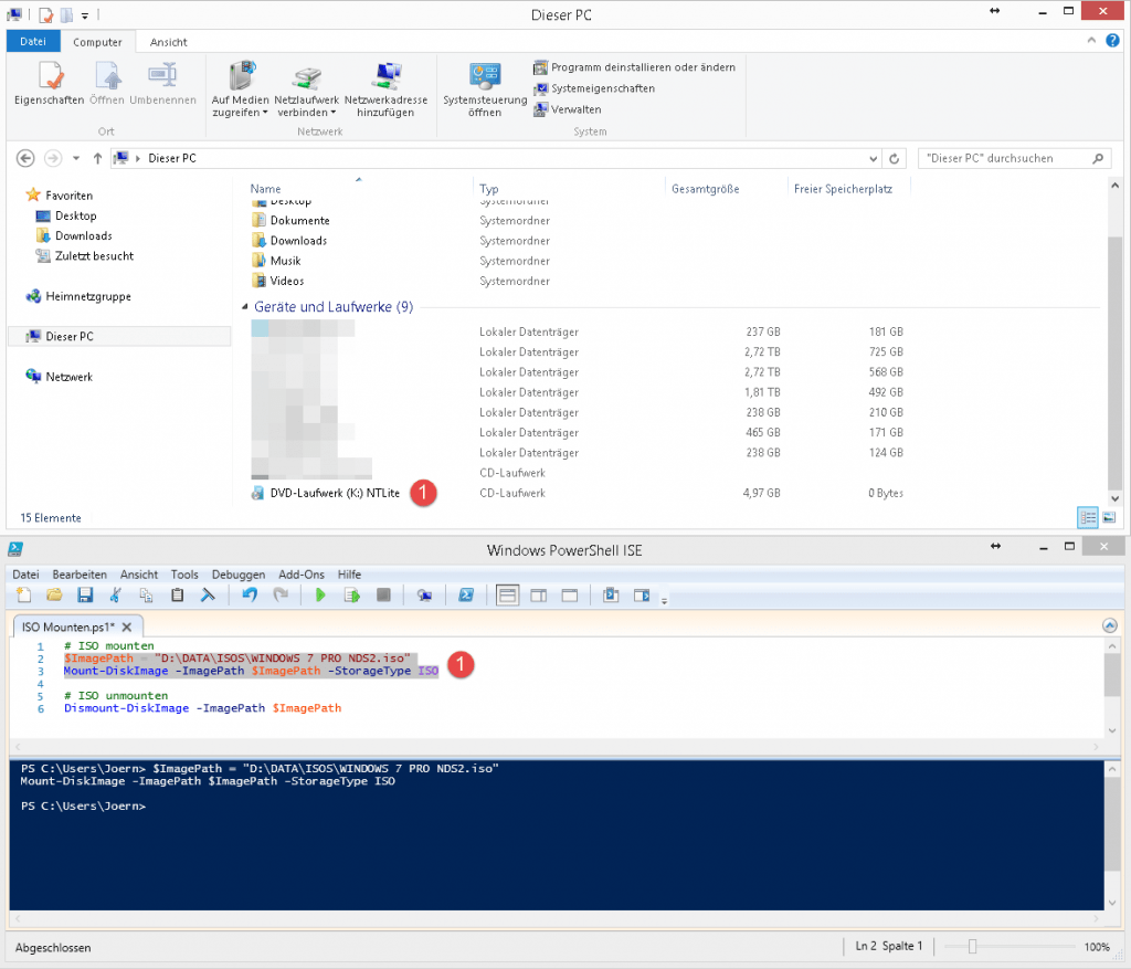 Powershell ISO mounten und unmounten Der Windows Papst IT Blog Walter