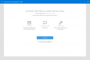 Surface Diagnostic Tool There might be a Problem