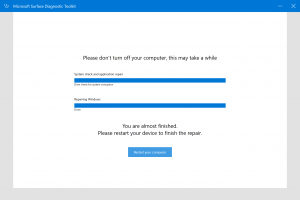 Surface Diagnostic Tool no shutdown