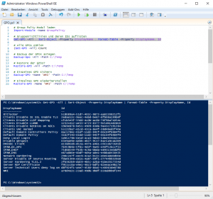 PS GPO - Backup & Restore 1 Get GPO