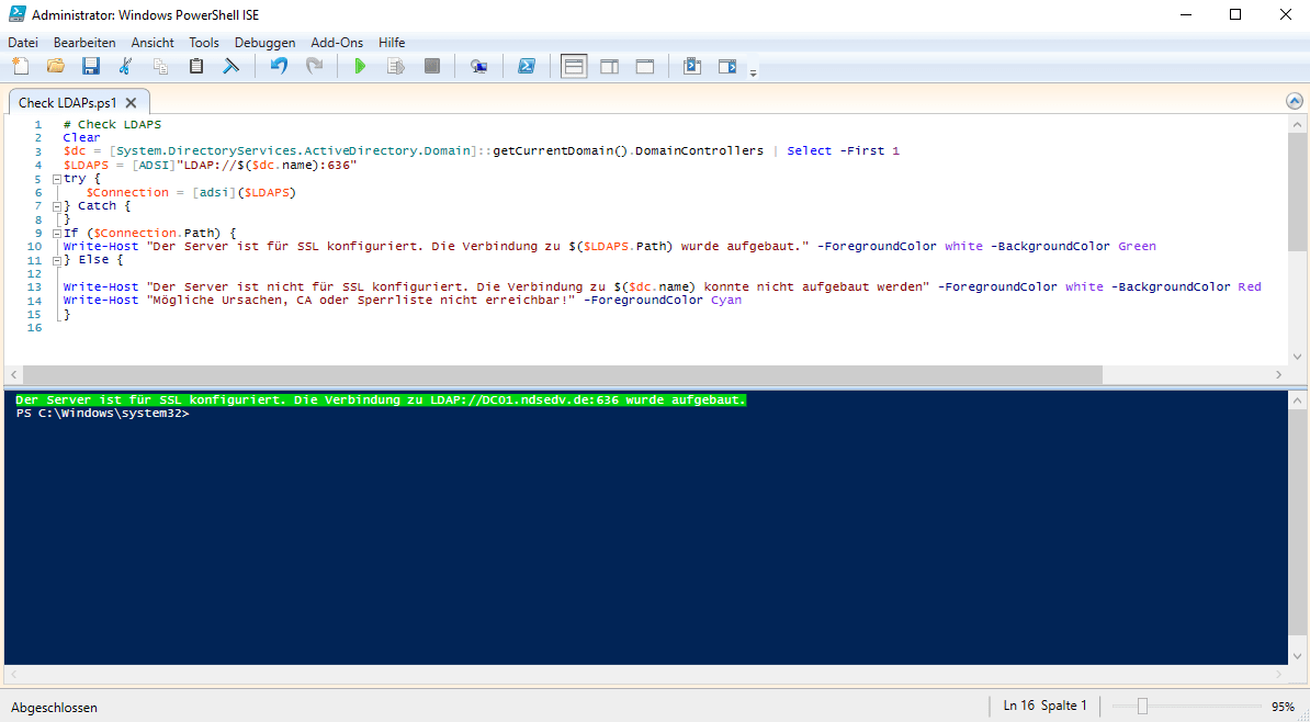 PS AD Check LDAPs Port 636 Der Windows Papst IT Blog Walter PS AD Check LDAPs Port 636 Der Windows Papst IT Blog Walter