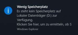Windows 10 Funktionsupdate 1803 Wenig Speicherplatz Wenig Speicherplatz