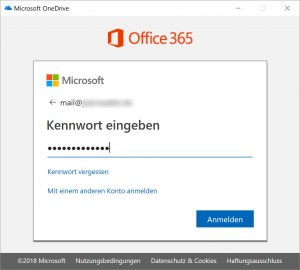 OneDrive an weiteres Konto anmelden