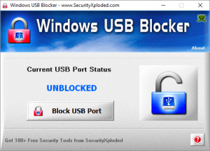 https://securityxploded.com/windows-system-security-tools.php Windows USB Blocker unblocked