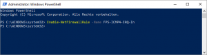 Enable ICMPv4 Powershell