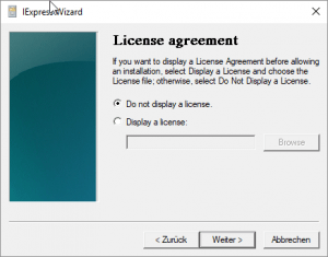 License agreement
