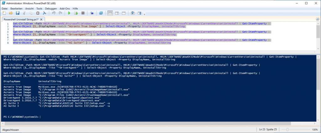 Powershell Uninstall String finden - Der Windows Papst - IT Blog Walter