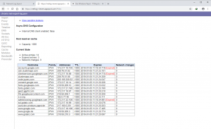 Chrome Browser DNS Cache