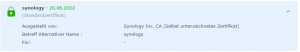 Synologie Zertifikat für Fritz!Box umwandeln
