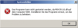 MSVCR110.dll fehlt