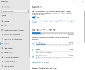 Windows 10 v1903 Storage Sense Windows 10 v1903 Storage Sense