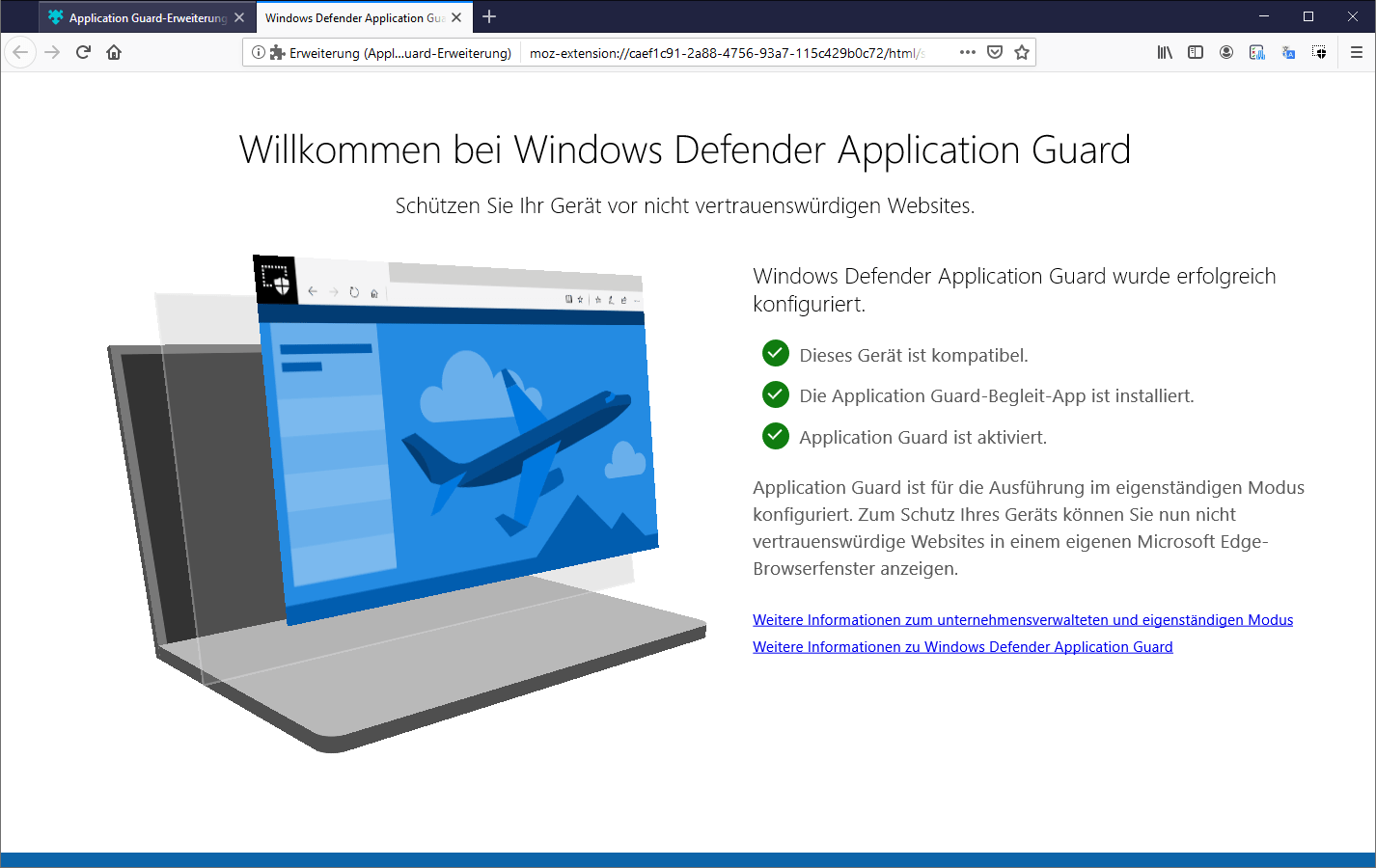 Windows Defender Application Guard Edge Chrome