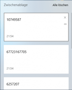 Zwischenablage advanced Zwischenablage advanced