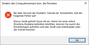 Dieses Gerät gehört Azure AD an. Dieses Gerät gehört Azure AD an.