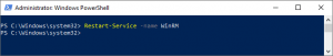 Restart-Service -Name WinRM Restart-Service -Name WinRM