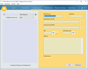 Bankdaten sicher aufbewahren