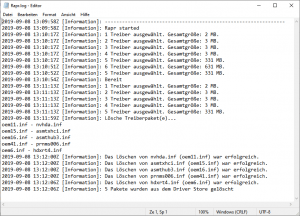 Driver Store Explorer Log