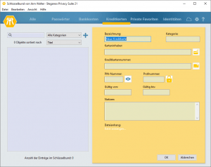 Kreditkartendaten sicher aufbewahren