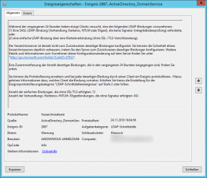 LDAP Signing auf Domänencontrollern erzwingen