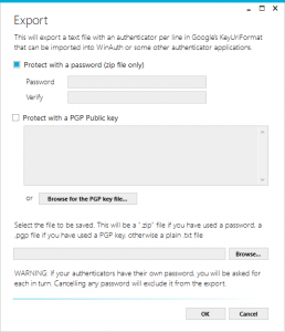 WinAuth 3.5 Export Config WinAuth 3.5 Export Configv