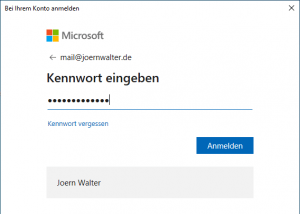 Connect-ExchangeOnline anmelden