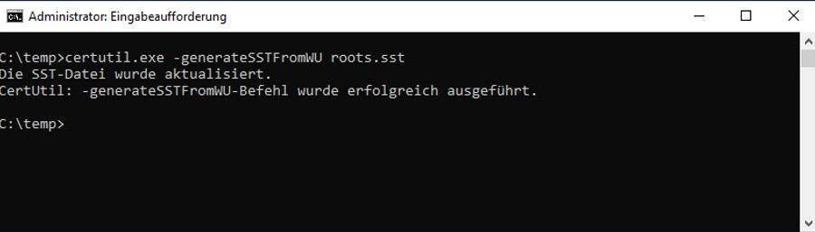 Microsoft Root Store Root Zertifikate Offline aktualisieren - Der Windows Papst - IT Blog Walter