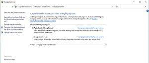 Windows Energieplan konfigurieren