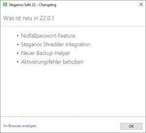 Steganos Aktivierungsfehler behoben