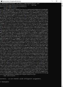 Backup CA Certificate Backup CA Certificate