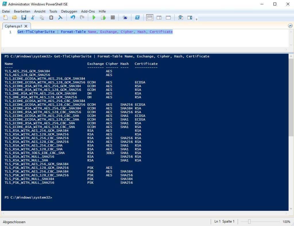 Cipher Suites per GPO haben Vorrang Der Windows Papst IT Blog Walter