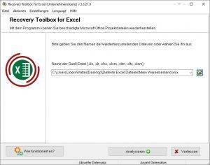 Excel Datei analysieren und reparieren Excel Datei analysieren und reparieren