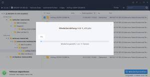 Fortschrittsanzeige Datenwiederherstellung
