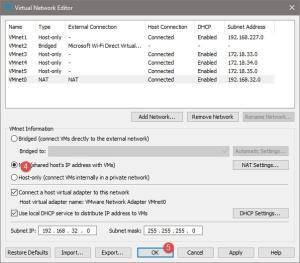 NAT shared hosts IP address with VMs NAT shared hosts IP address with VMs