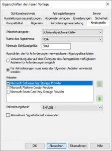 WinRM Kryptografieanbieter WinRM Kryptografieanbieter
