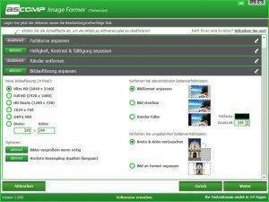 Mehrere Bilder auf einmal bearbeiten und konvertieren - ASCOMP Image Former 7 Image Former Bildaufloesung