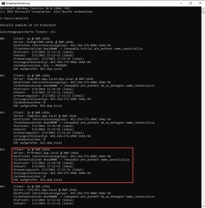 Exchange Kerberos Authentifizierung am Client prüfen