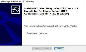 Exchange Server 2019 Cumulative Update 7 KB4602269 Exchange Server 2019 Cumulative Update 7 KB4602269